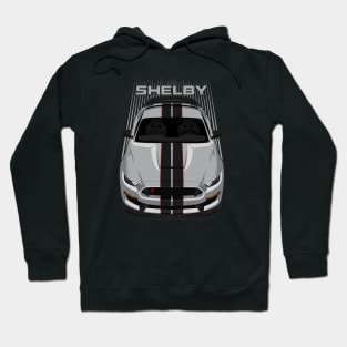 Ford Mustang Shelby GT350R 2015 - 2020 - Avalanche Grey - Black Stripes Hoodie